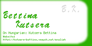 bettina kutsera business card